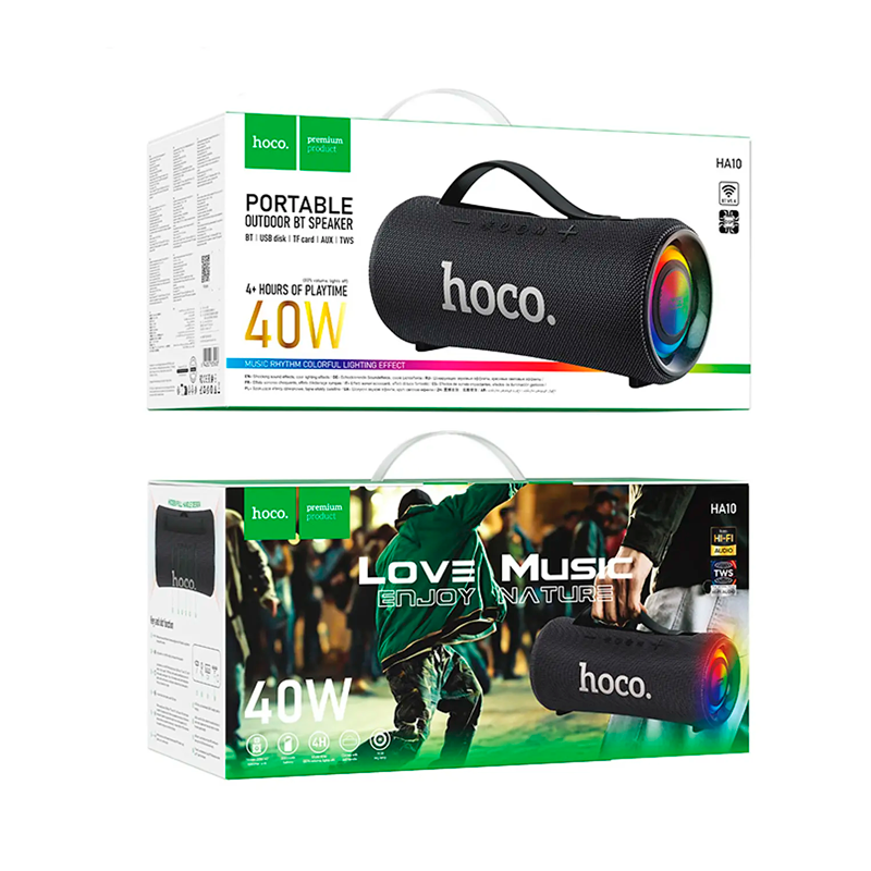 Parlante Bluetooth Hoco Ha10 Oleada Fm Tf Tws Negro – imagen 3