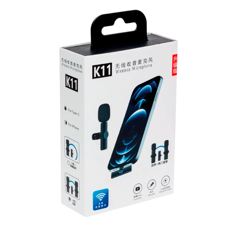 Microfono Externo Tipo C K11 Simple Negro – imagen 3