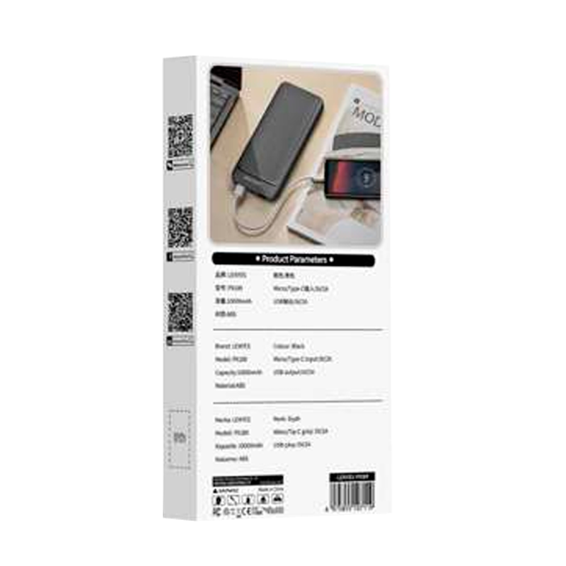 Powerbank Carga Rapida Lenyes Px189 10000 Mah Negro – imagen 3