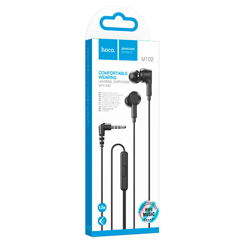 Audífonos In Ear Hoco M102 Jack 3.5mm Negro – imagen 3
