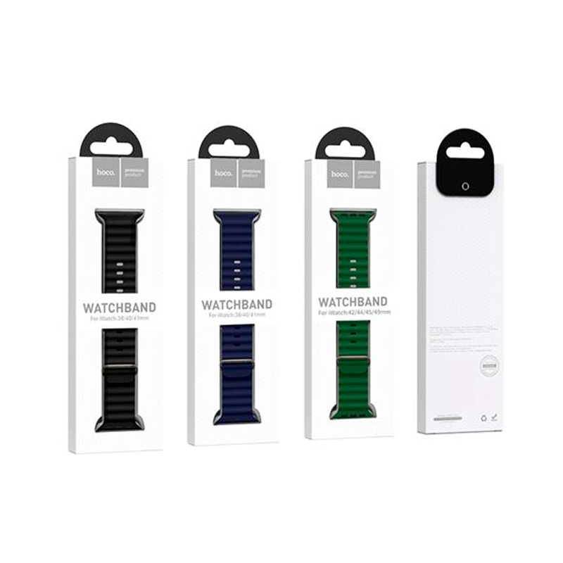 Correa Silicona Para Apple Watch Hoco Wa12 41 49mm Negro – imagen 3