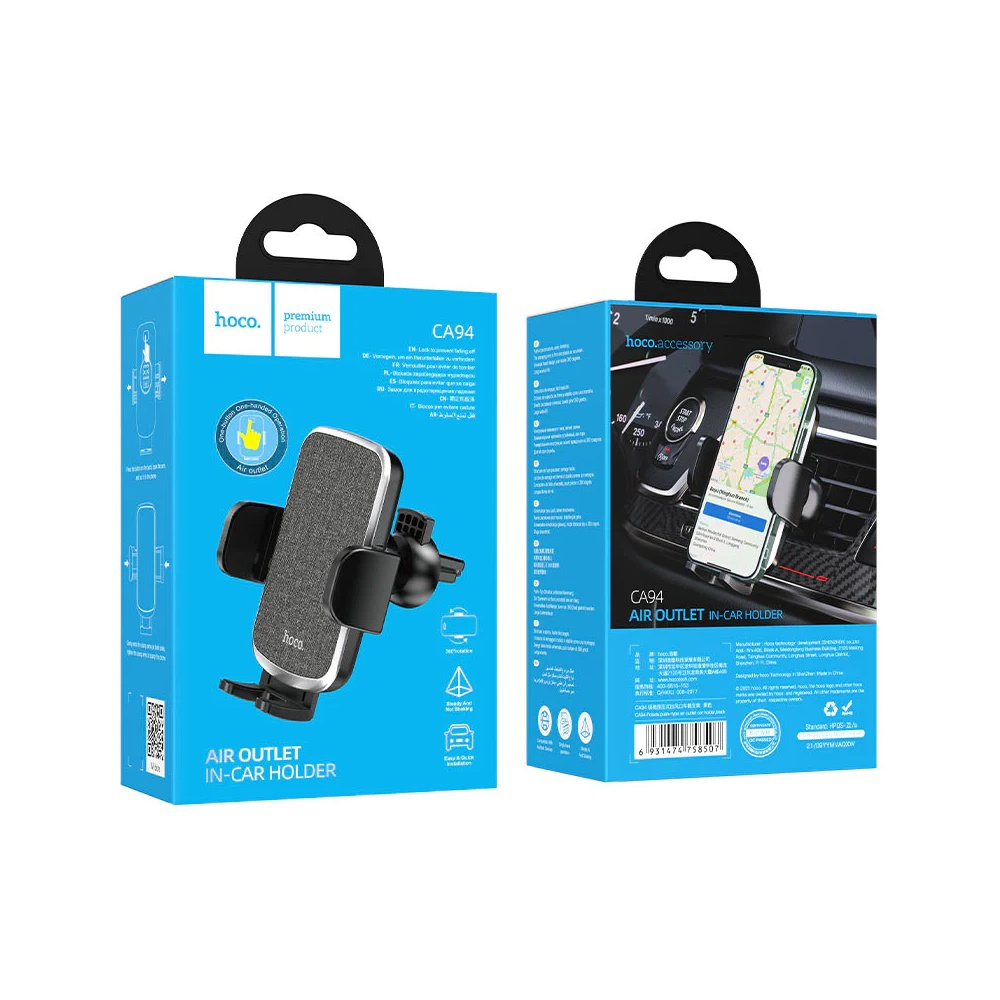 Soporte De Auto Para Rejilla Hoco Ca94 Negro – imagen 2