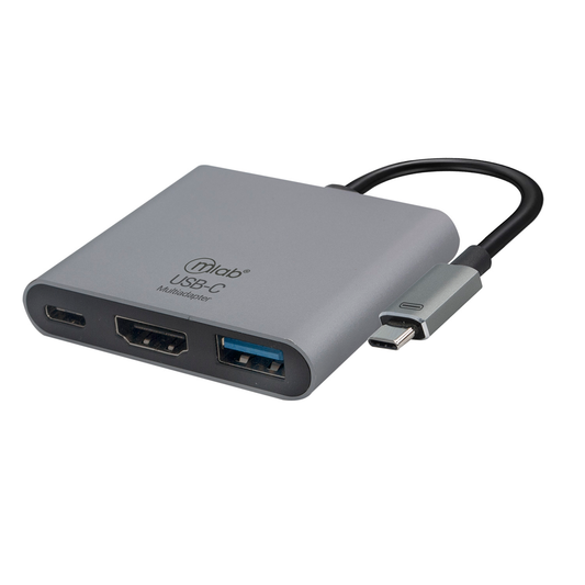 Adaptador Hub Usb Tipo C 3 en 1 Hdmi 4k Usb 3.0 Tipo C Microlab