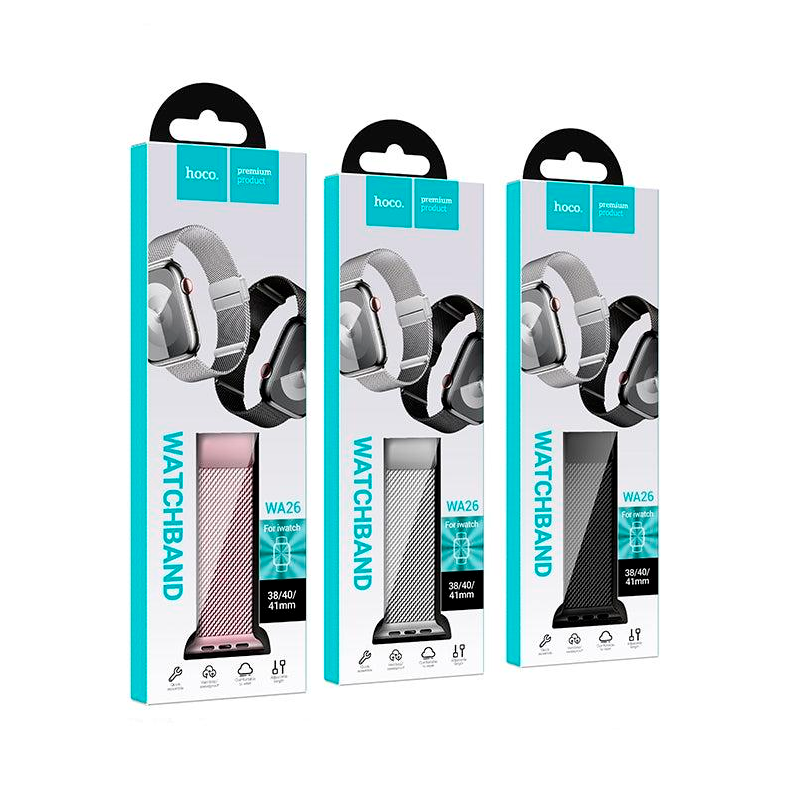 Correa Acero Para Apple Watch Hoco Wa26 38 40 41mm Gris – imagen 3