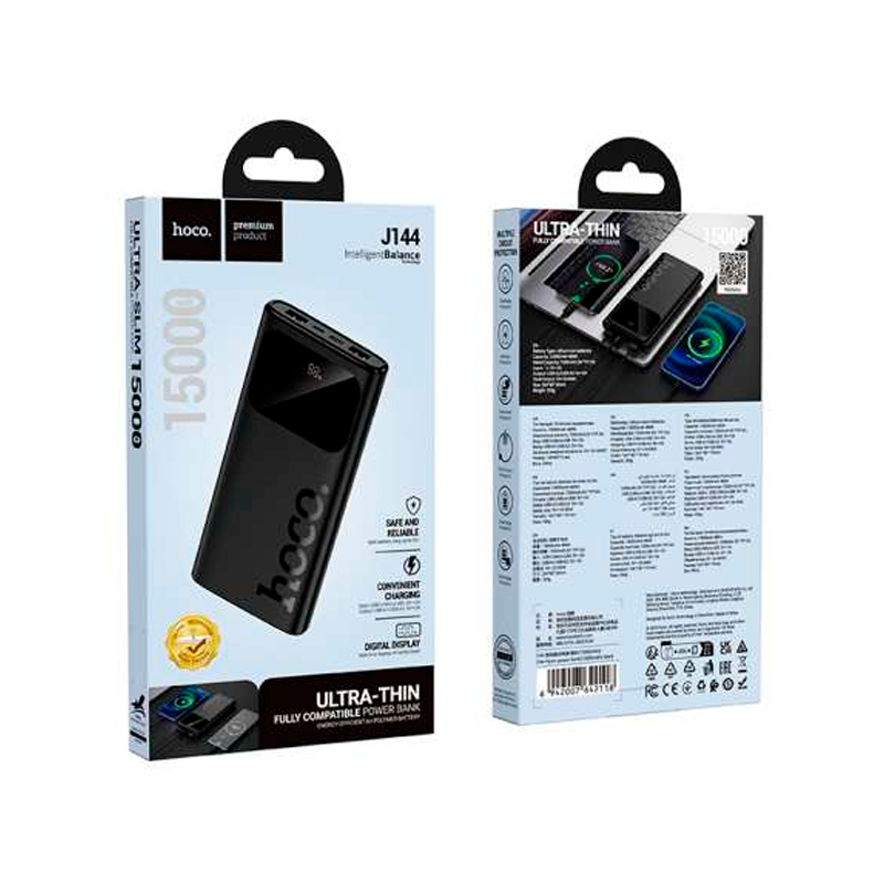 Bateria Portatil Powerbank Hoco J144 Hymn 15000 Mah Negro – imagen 3