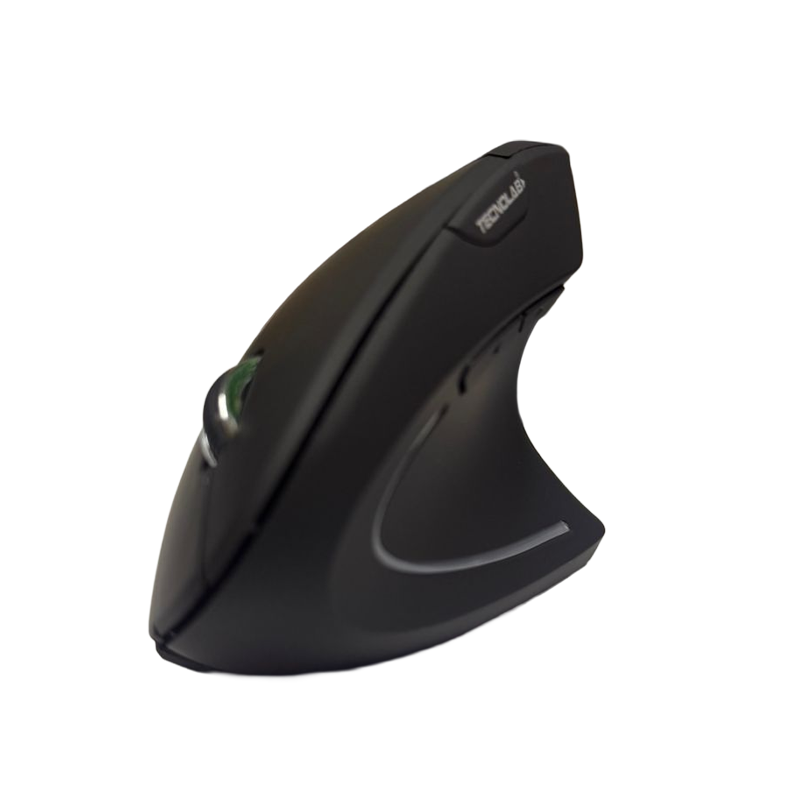 Mouse Inalambrico Tecnolab Vertical Ergoclick Dual Bluetooth + Wireless Negro