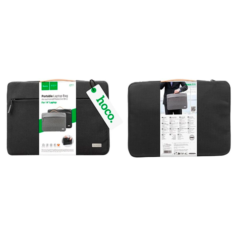 Bolso Notebook 16 Pulgadas Hoco Gt7 Extraordinary Negro – imagen 3