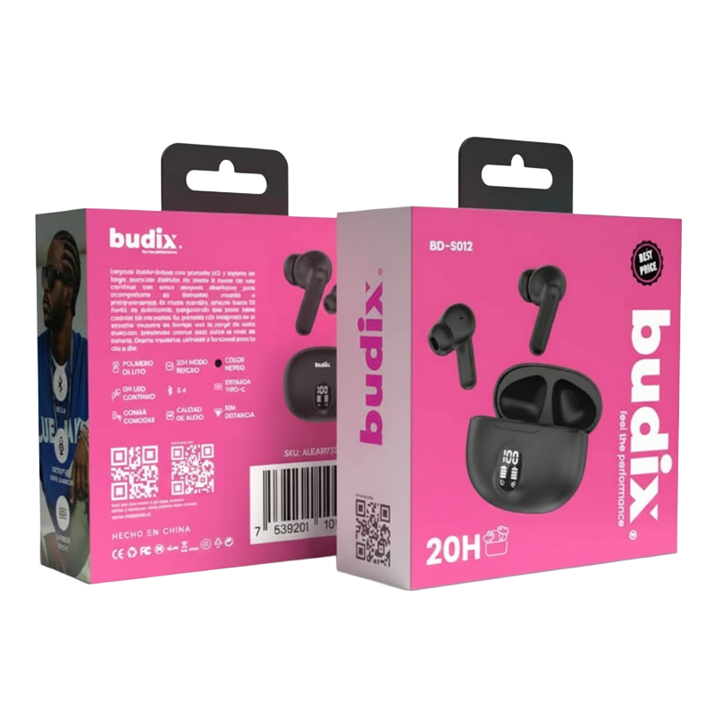 Audífonos Bluetooth In Ear Budix Bd-s012 Negro – imagen 2