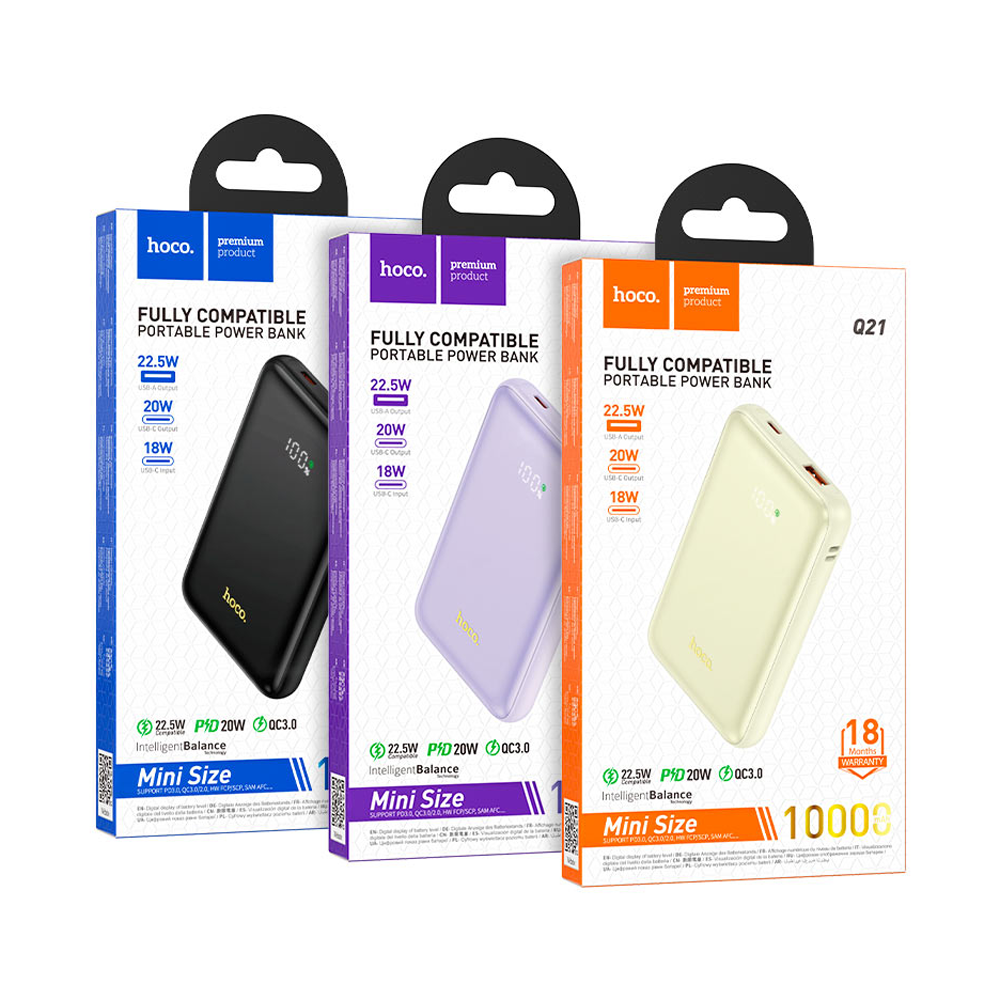 Powerbank Carga Rapida Hoco Q21 10000 Mah 22.5w Negro – imagen 3