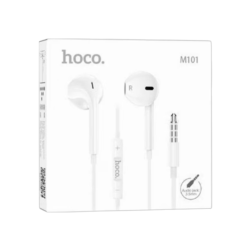 Audífonos In Ear Hoco M101 Crystal 3.5mm Blanco – imagen 3