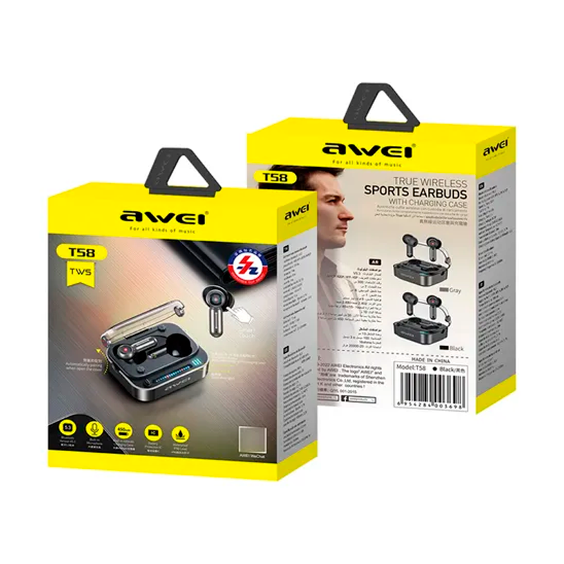 Audífonos Bluetooth In Ear Awei Tws T58 Negro – imagen 3