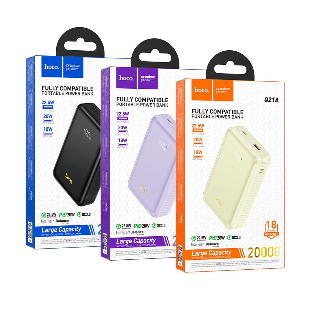 Powerbank Carga Rapida Hoco Q21 20000 Mah 22.5w Negro – imagen 3