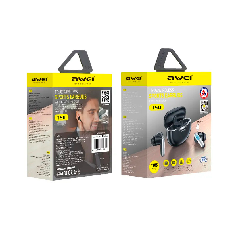 Audífonos Bluetooth Awei Tws T50 Enc Negro – imagen 3