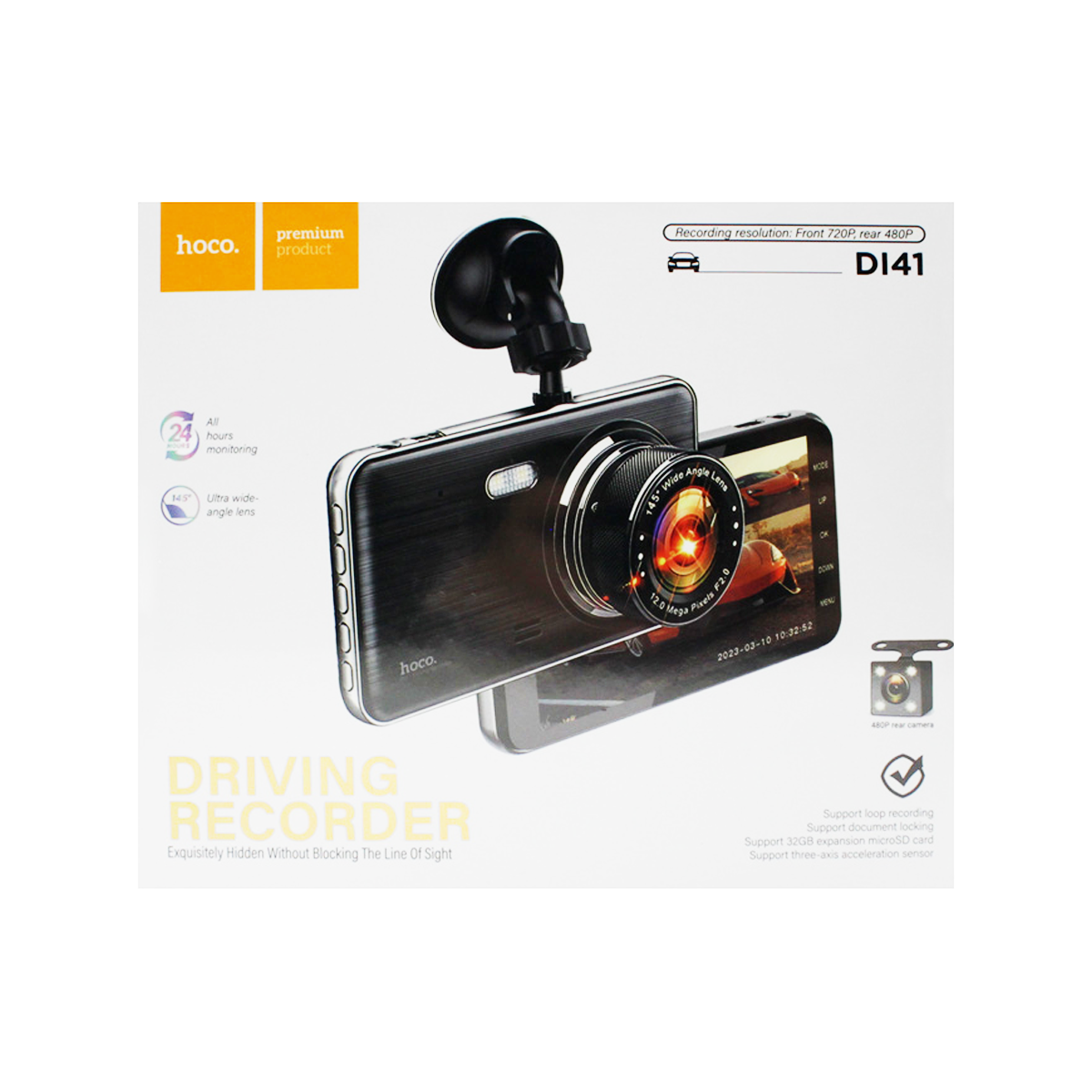 Camara De Auto Hoco D141 Wifi Dash Cam Full Hd 1080p Negro – imagen 3
