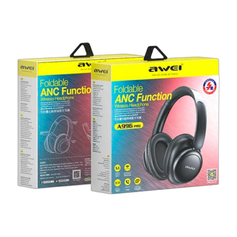 Audífonos Bluetooth Headset Awei A996 Pro Anc Negro – imagen 3
