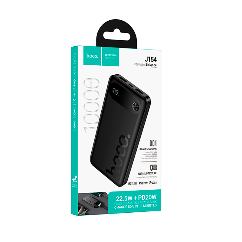 Powerbank Carga Rapida Hoco J154 Victorious 10000 Mah Negro – imagen 3