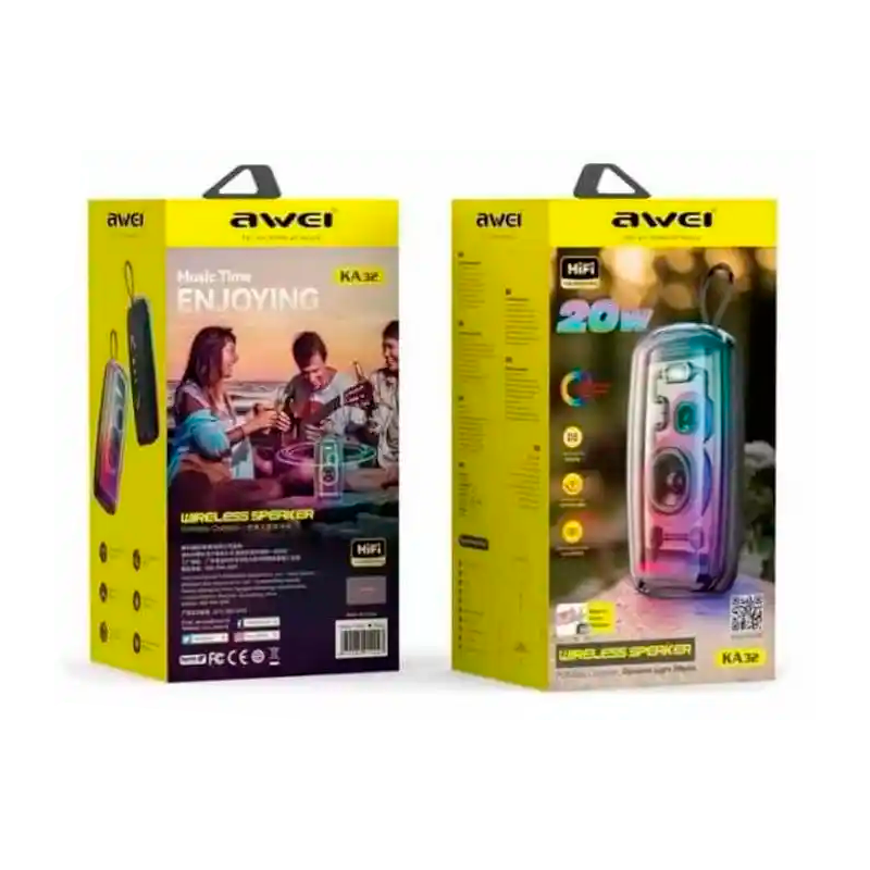 Parlante Bluetooth Awei Ka32 10w Rgb Negro – imagen 3