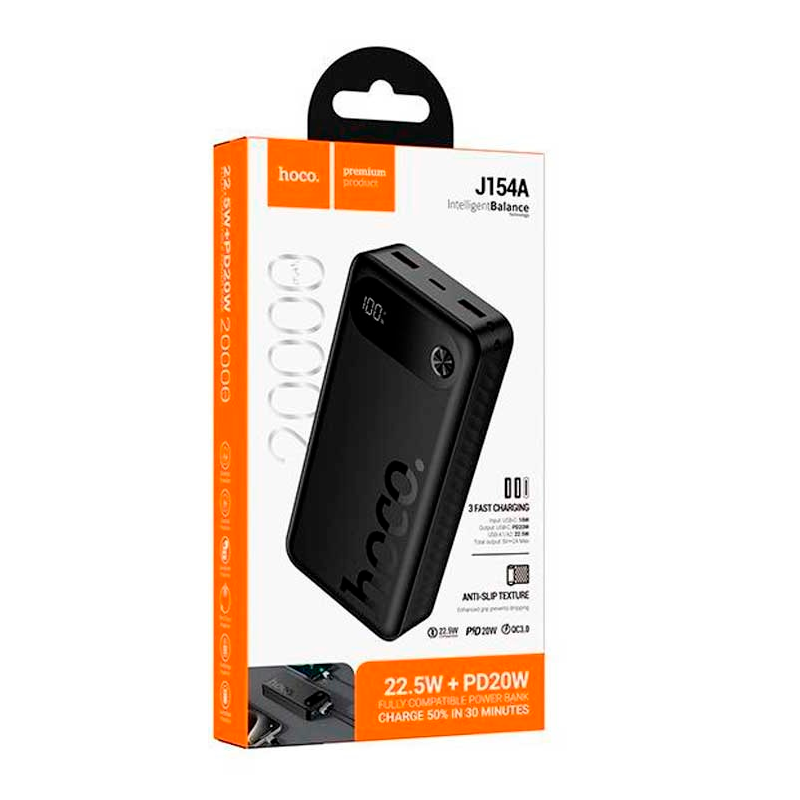 Powerbank Carga Rapida Hoco J154a Victorious 20000 Mah Negro – imagen 3