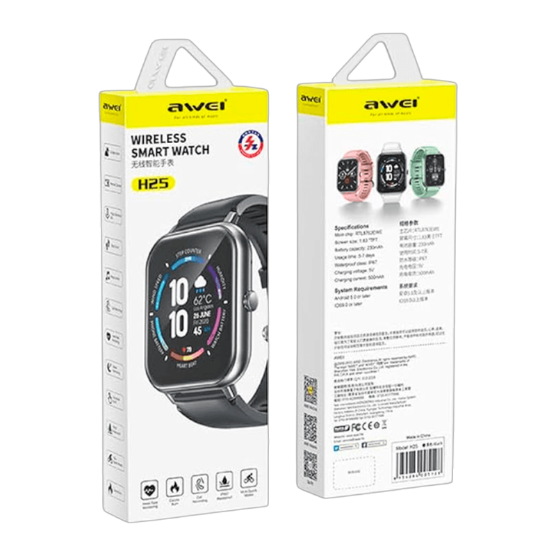 Reloj Smartwatch Awei Deportivo H25 Rosado – imagen 3