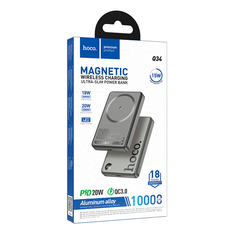 Powerbank Carga Rapida Hoco Q34 Clever 10000 Mah Gris – imagen 3