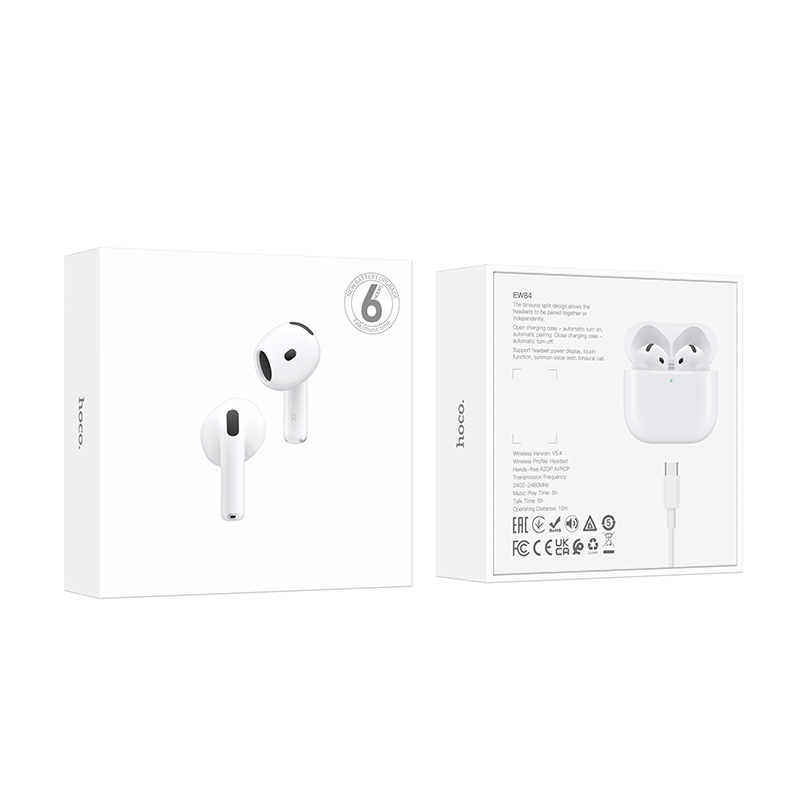 Audífonos In Ear Bluetooth Hoco Ew84 Blanco – imagen 3