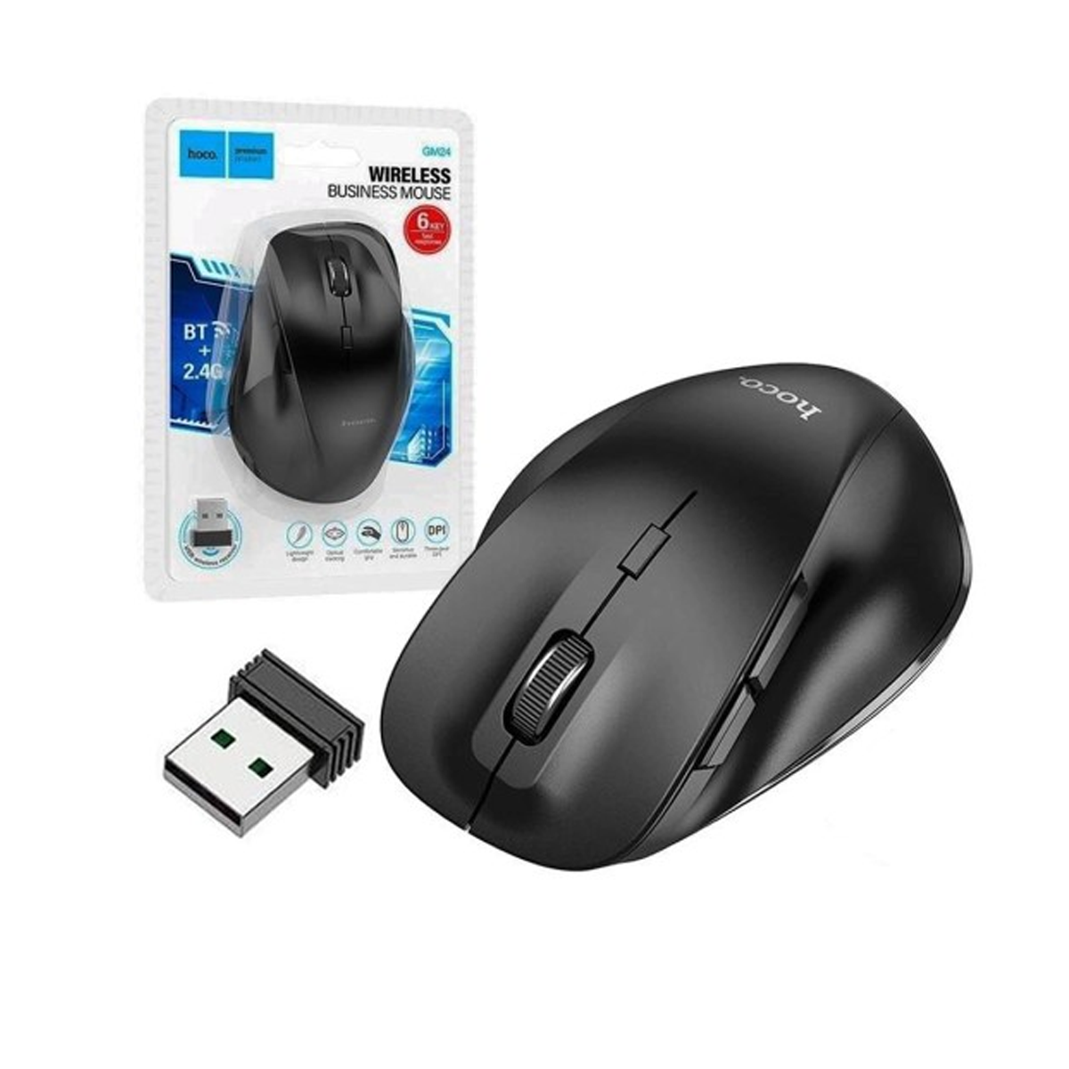 Mouse Gamer Hoco Gm24 1600 Dpi Negro – imagen 3