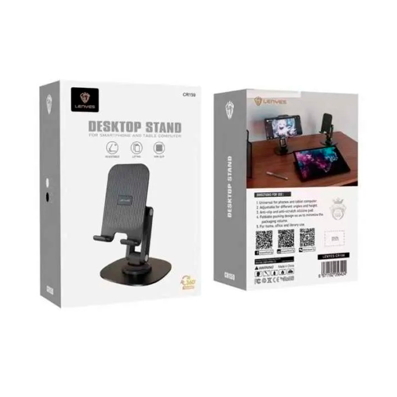 Soporte De Escritorio Para Smartphone Tablet Lenyes Cr159 Gris – imagen 3