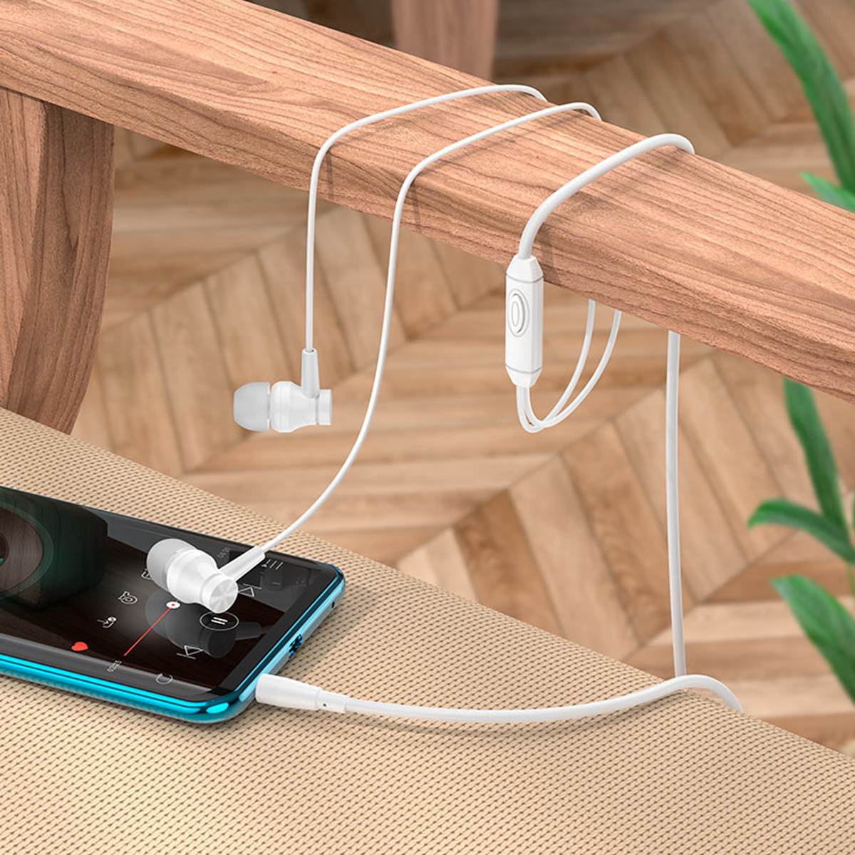 Audífonos In Ear Borofone Bm67 3.5mm Blanco – imagen 3