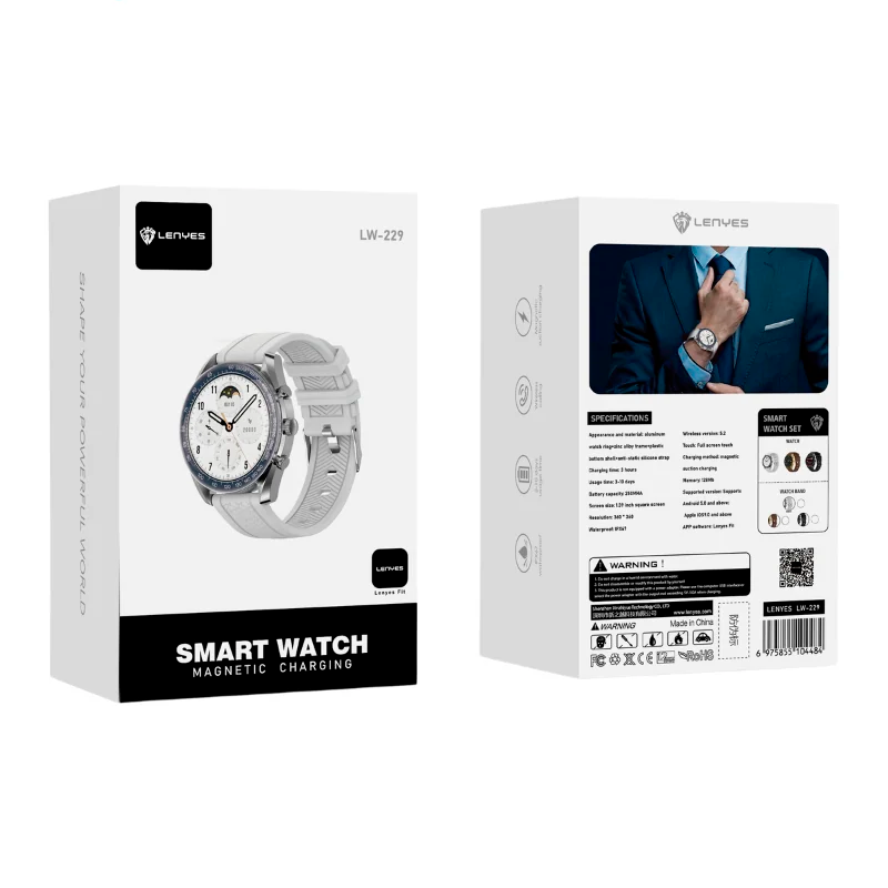 Smartwatch Reloj Inteligente Bluetooth Lenyes Lw229 Cafe – imagen 3