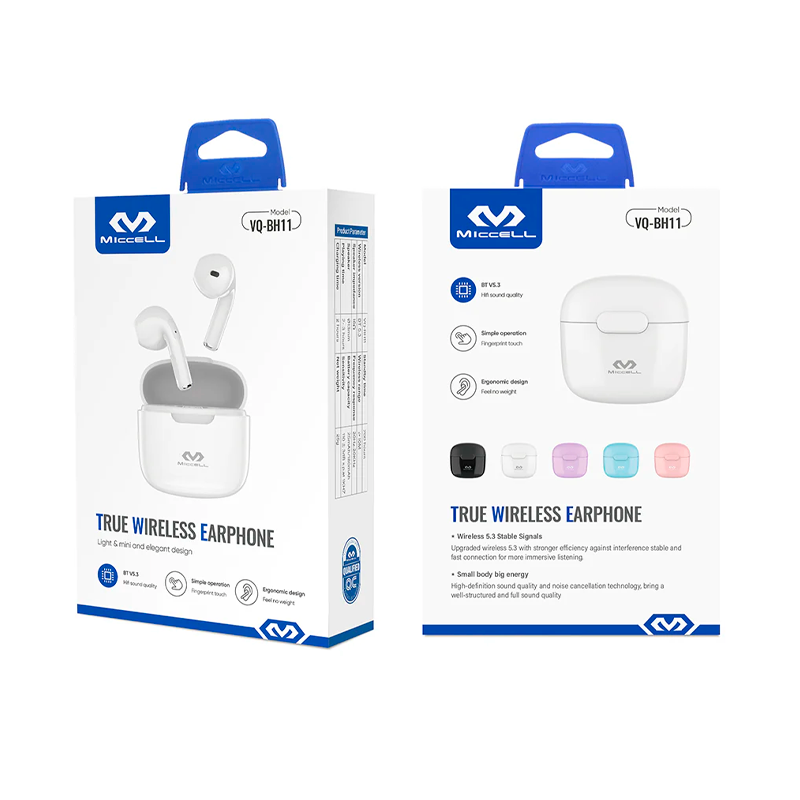 Audífonos In Ear Bluetooth Tws Miccell Vq-bh11 Negro – imagen 3