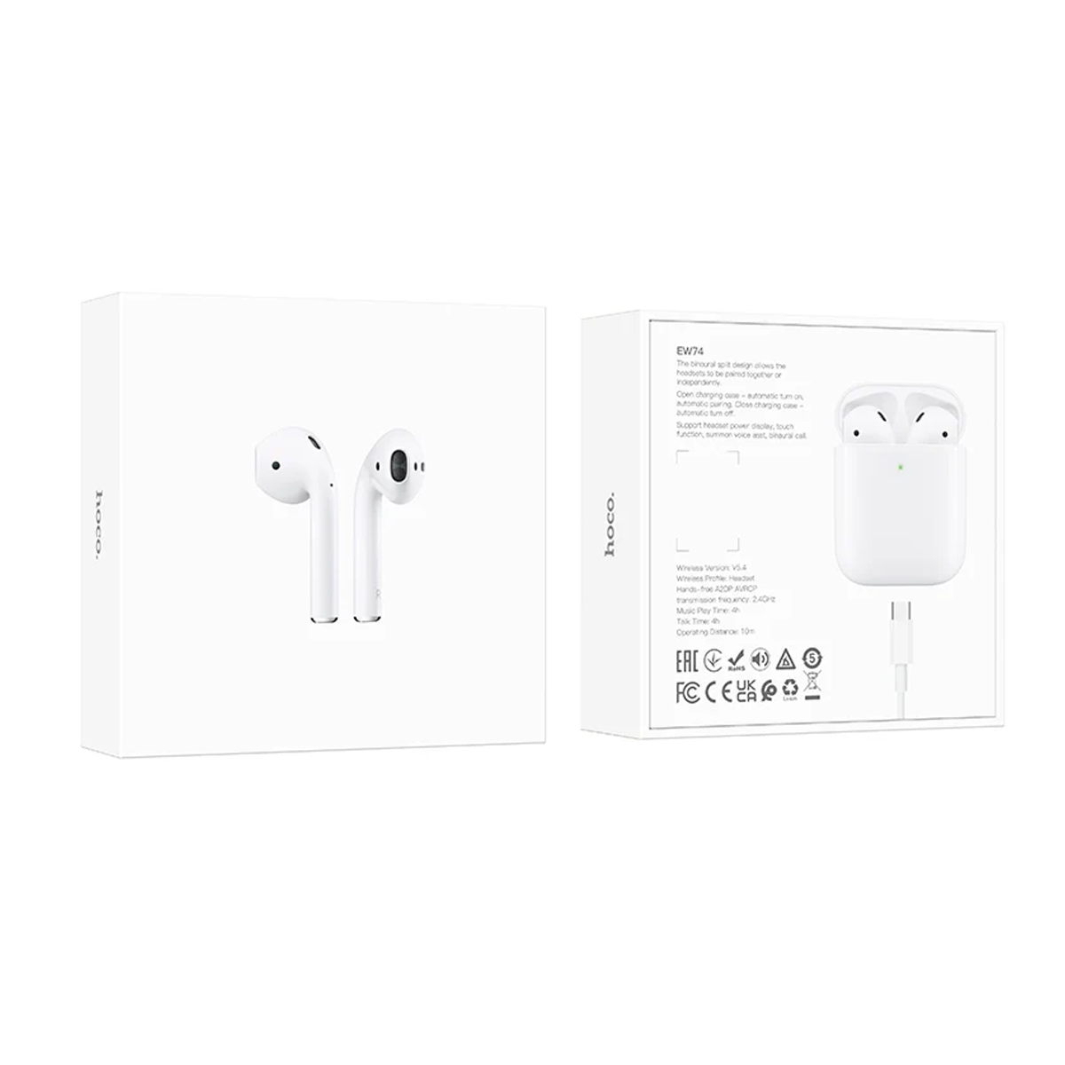 Audífonos Bluetooth In Ear Hoco Ew74 True Blanco – imagen 3