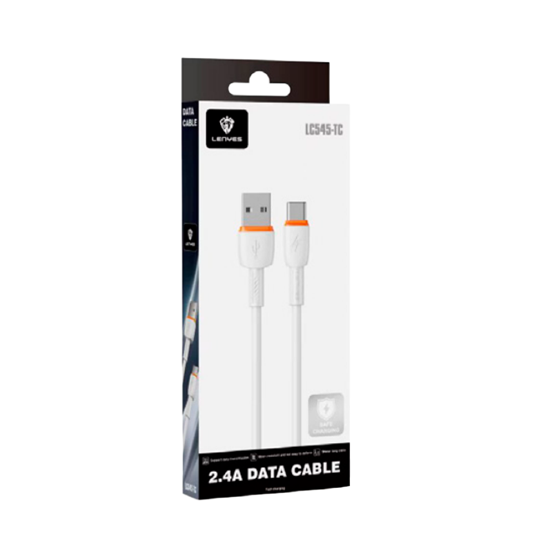 Cable Usb a Tipo C Lenyes Lc545 1 Metro Blanco – imagen 3
