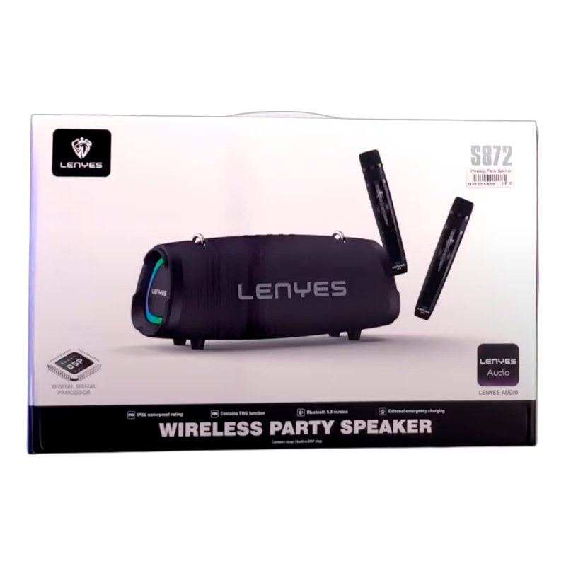 Parlante Bluetooth Lenyes S872 Party Boom 160w Negro – imagen 3