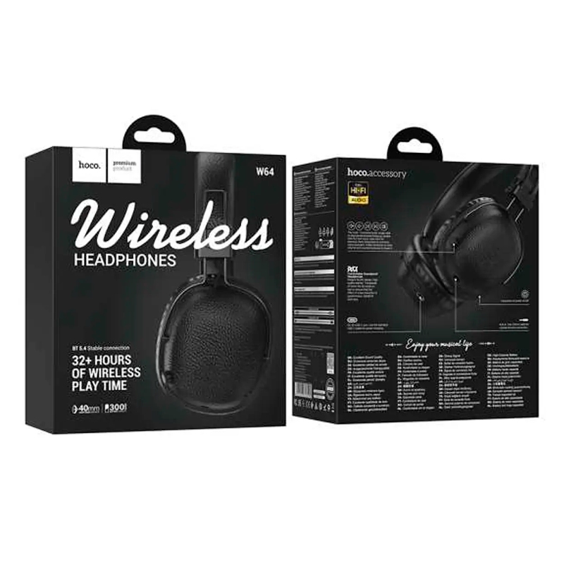 Audífonos Headset Bluetooth Hoco W64 Earl II Negro – imagen 3
