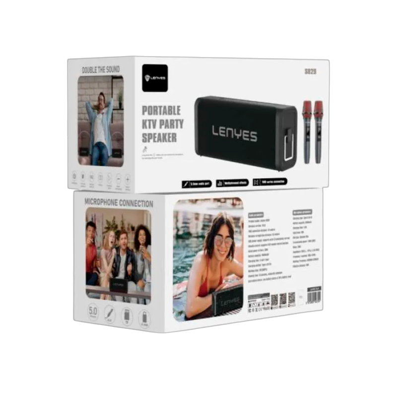 Parlante Bluetooth Lenyes S829 Karaoke 80w Negro – imagen 3