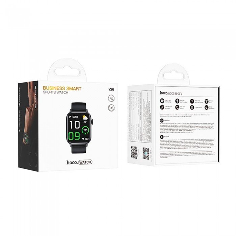 Smartwatch Reloj Inteligente Bluetooth Hoco Y26 Smart Negro – imagen 3