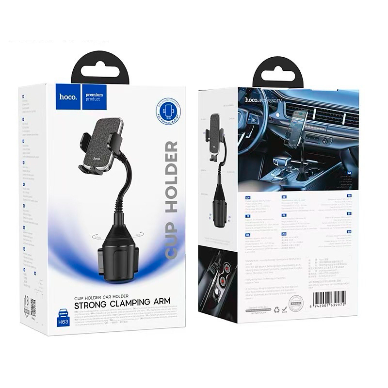 Soporte De Auto Porta Vasos Hoco H63 Negro – imagen 3