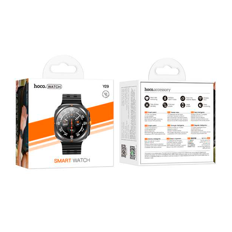 Smartwatch Reloj Inteligente Bluetooth Hoco Y29 Smart Negro – imagen 2