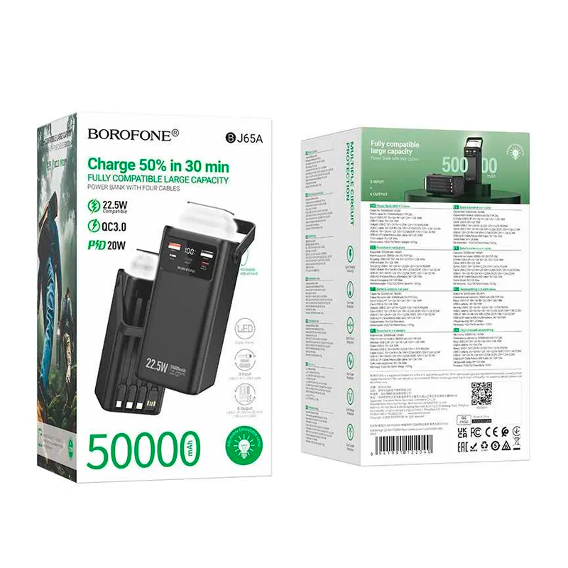 Powerbank Carga Rapida Borofone Bj65a High 50000 Mah Negro – imagen 2