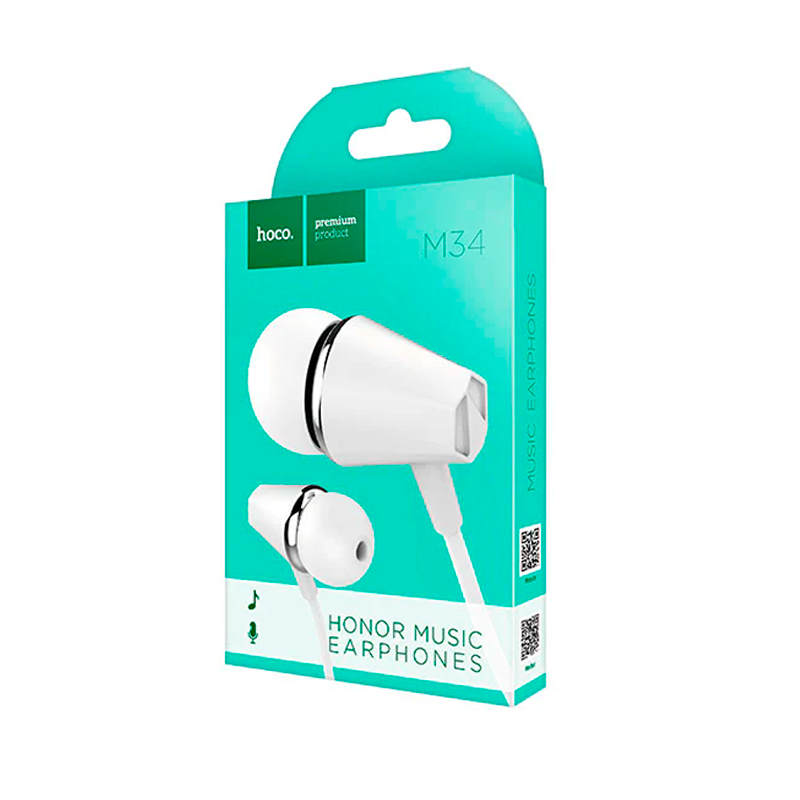 Audífonos In Ear Hoco M34 Jack 3.5mm Blanco – imagen 3