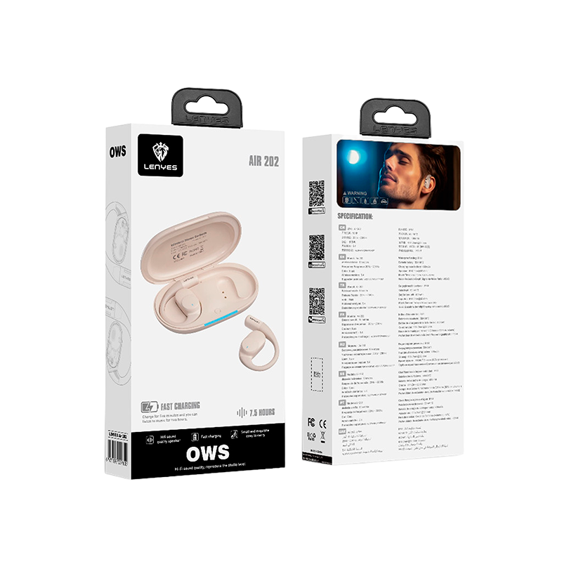 Audífonos In Ear Bluetooth Lenyes Air 202 Beige – imagen 2
