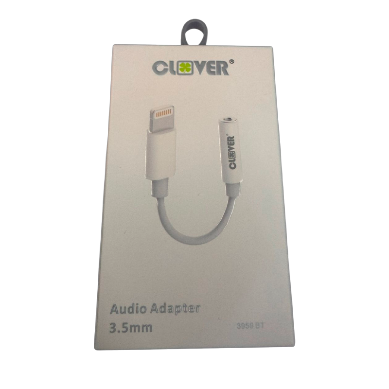 Adaptador Lightning a Jack 3.5mm Clover Blanco – imagen 3