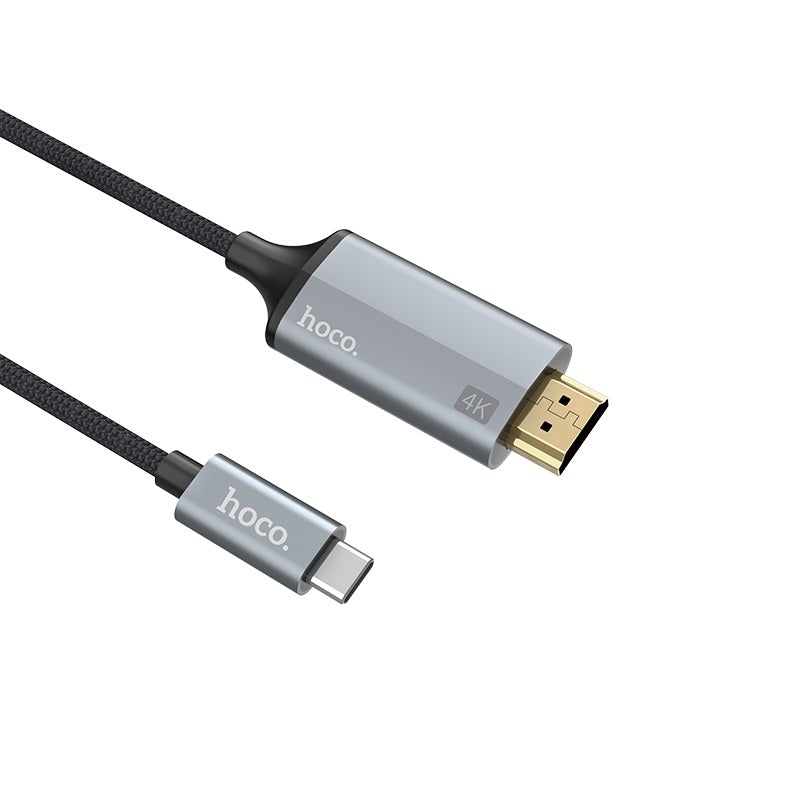 Cable Adaptador Hoco UA13 Tipo C a Hdmi Smartphone Gris – imagen 4