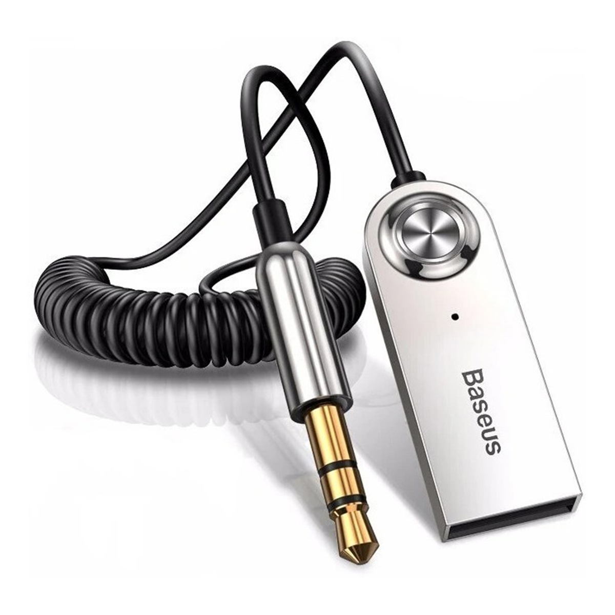 Receptor Bluetooth Auto Baseus Usb A Auxiliar 3.5mm Gris