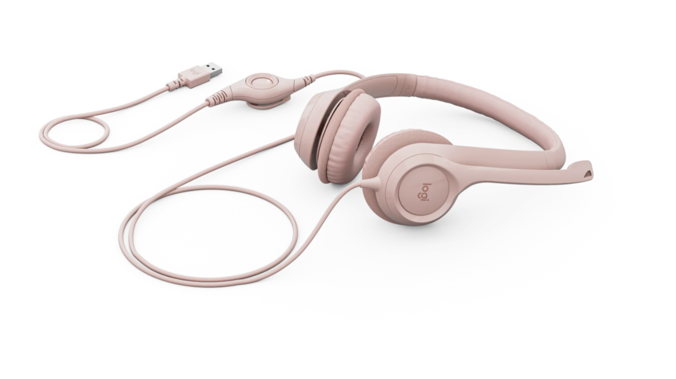 Audifono Con Microfono Logitech H390 Usb Rosado – imagen 2