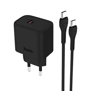 Cargador Carga Rapida Hoco Dc67 20w Tipo C + Cable Negro – imagen 3