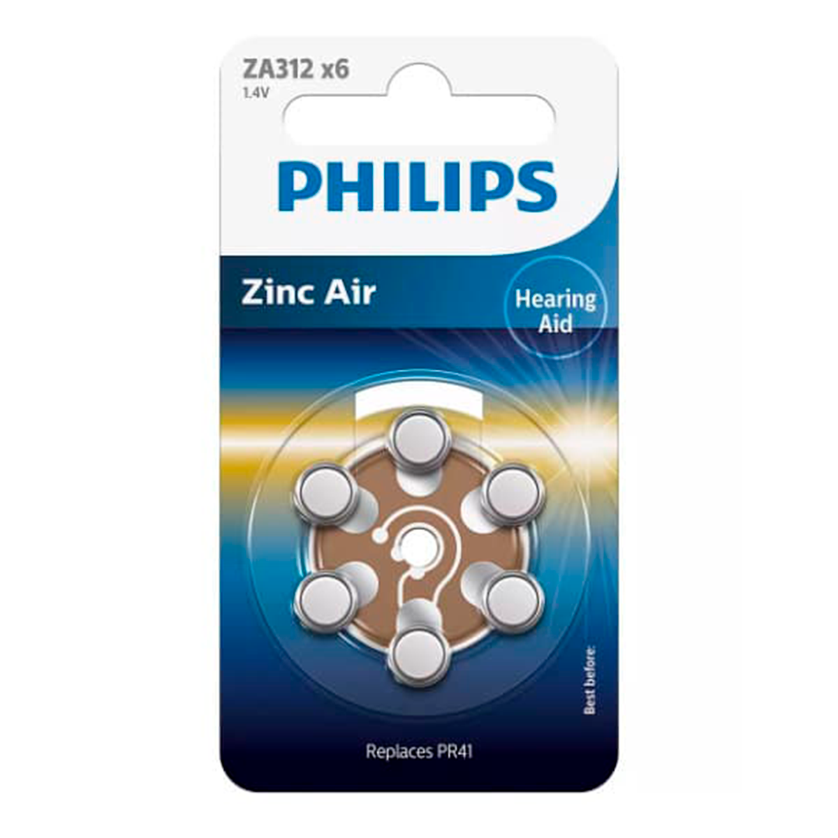 Pila Auditiva Philips Tamaño 312 Blister Pack x6