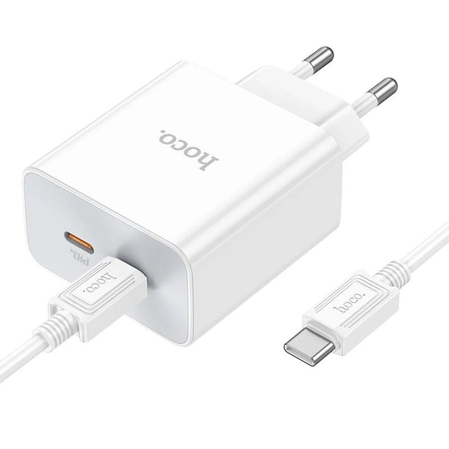 Cargador Hoco C108a 35w Carga Rapida + Cable Tipo C Blanco – imagen 4