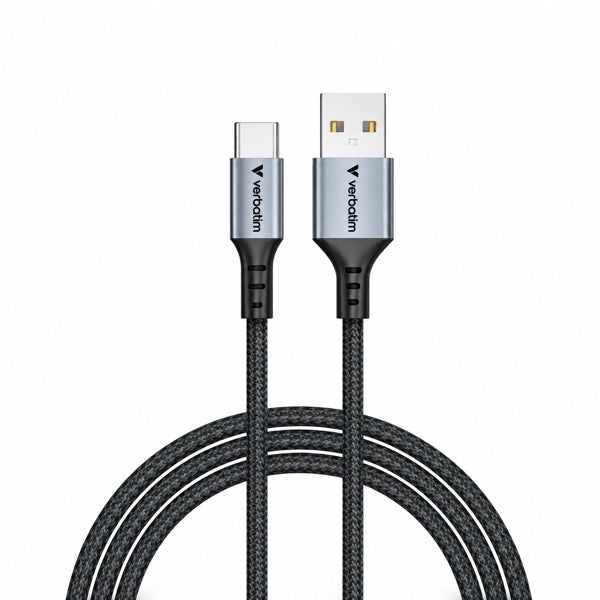 Cable Usb a Tipo C Verbatim 18W Carga Rápida 1,2m Trenzado Negro