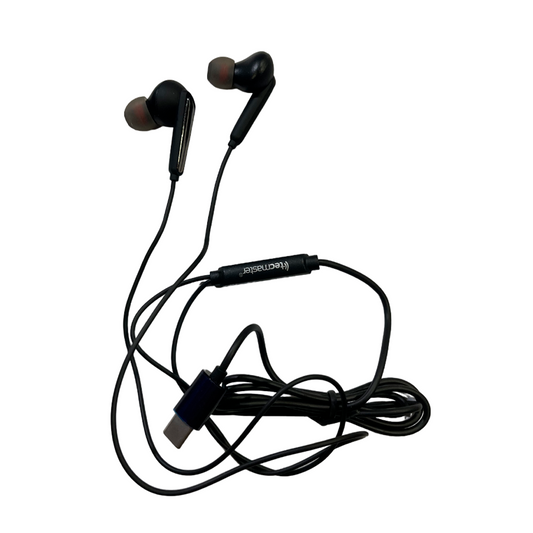 Audifonos In Ear Tecmaster Hi-fi Conector Tipo C Negro